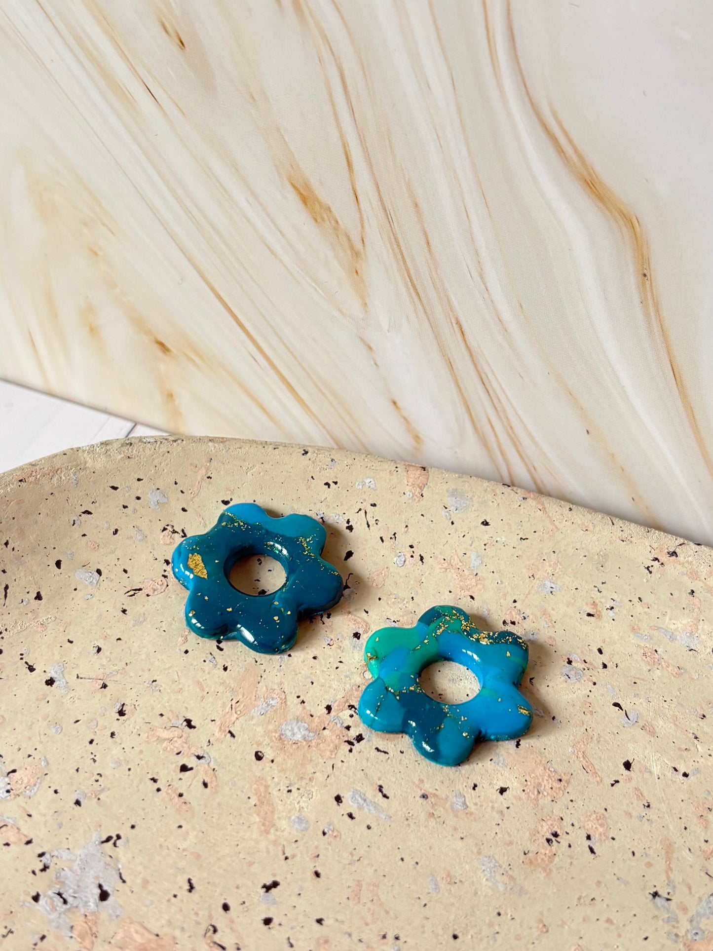 Boucles pampilles - SOLEA - bleue