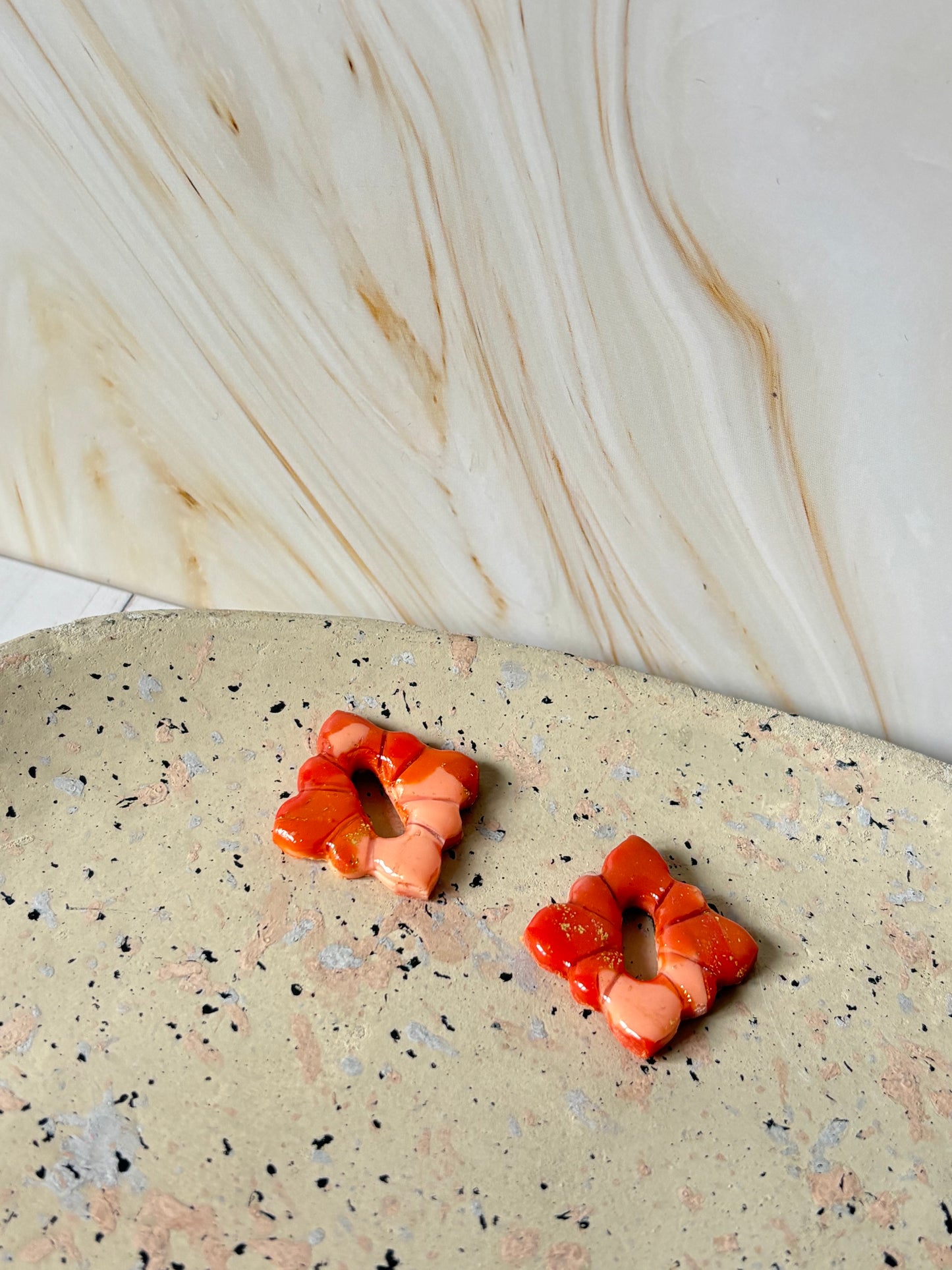 Boucles pampilles - STELLA - orange