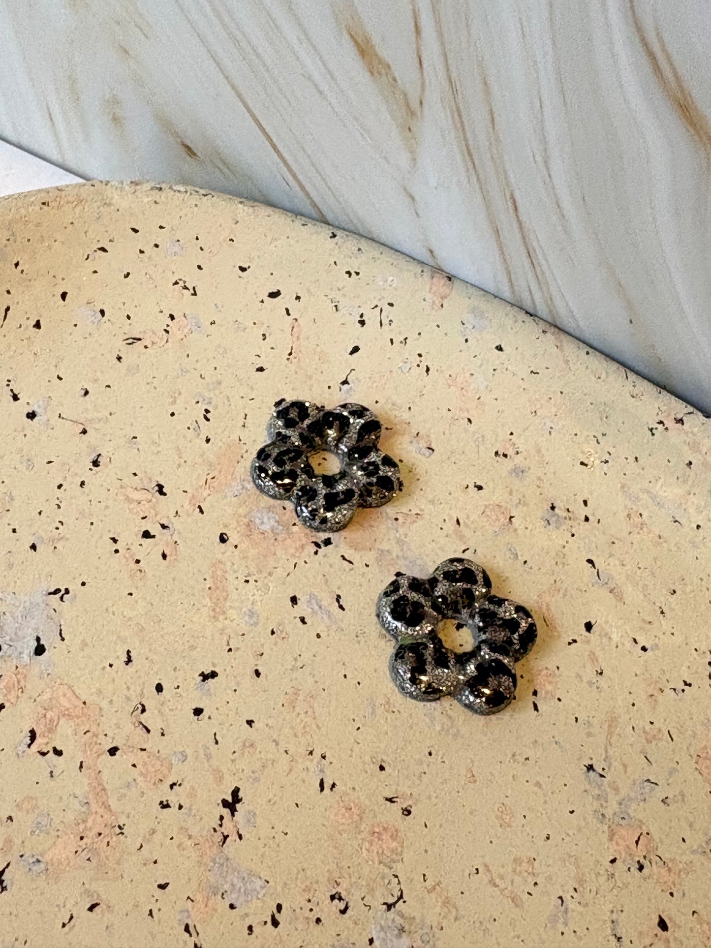 Boucles pampilles - SUNNY - Léopard gris