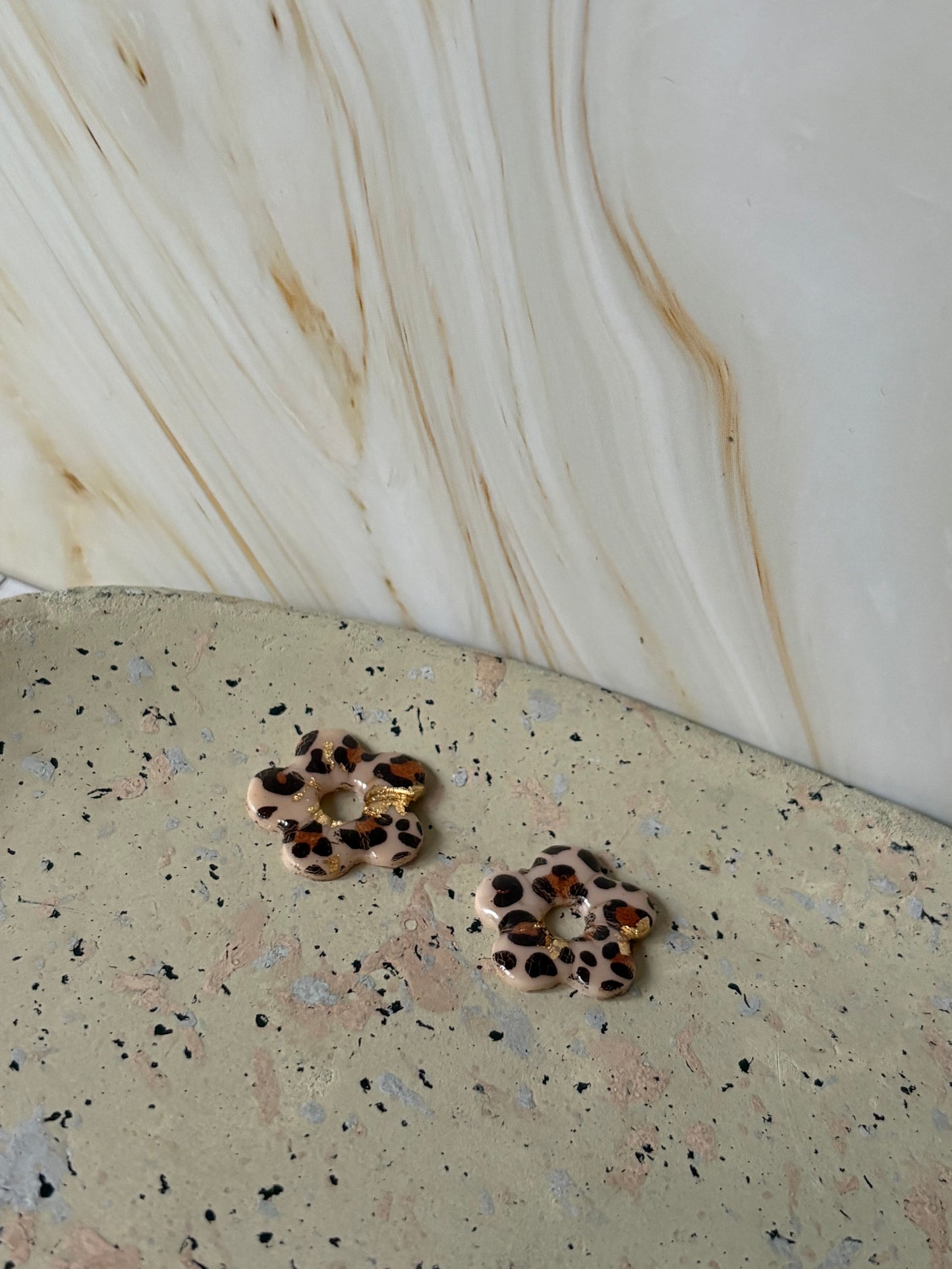 Boucles pampilles - SUNNY - Léopard cappuccino