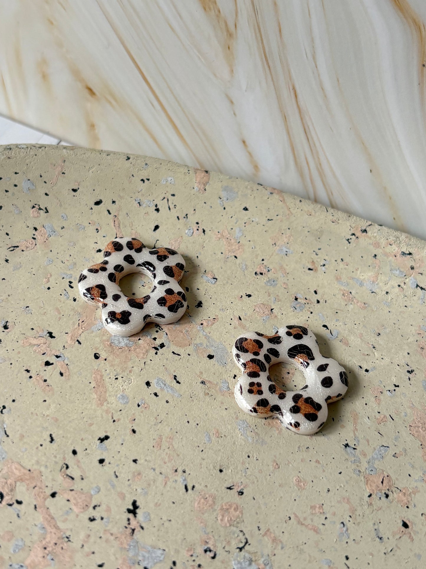 Boucles pampilles - POPPY - Léopard