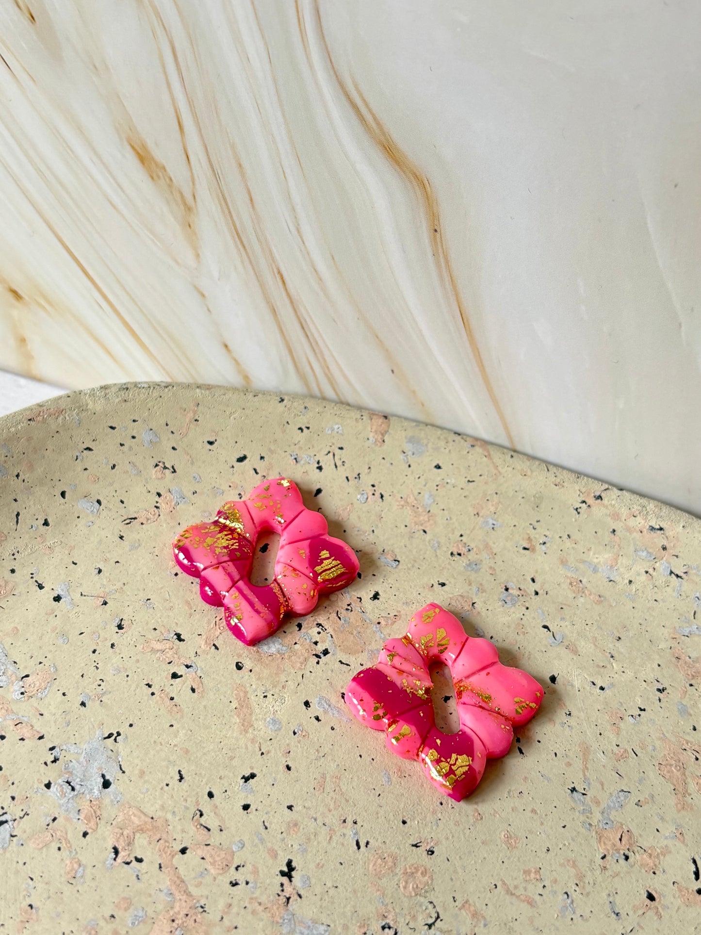 Boucles pampilles - STELLA - rose