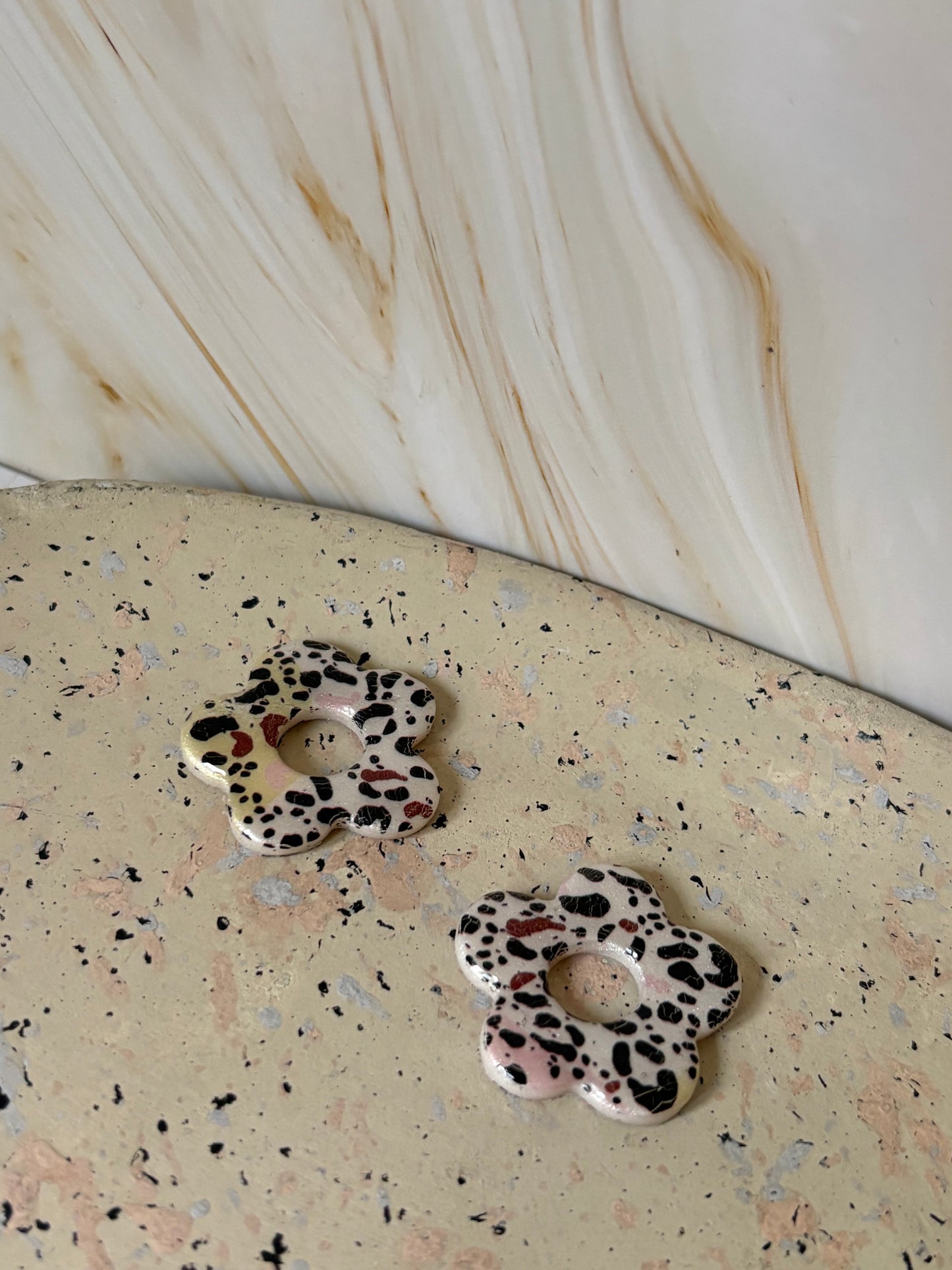 Boucles pampilles - POPPY - Léopard multicolore