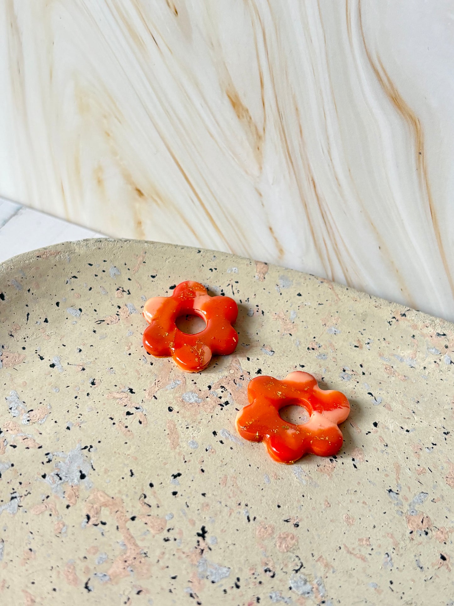 Boucles pampilles - SOLEA - orange