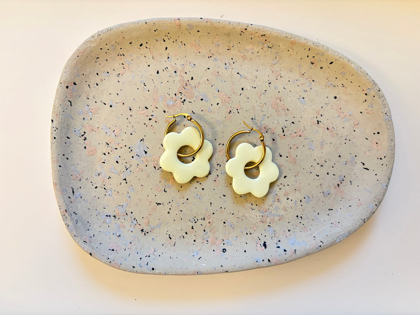 Boucles Pampilles - SOLEA - jaune pastel