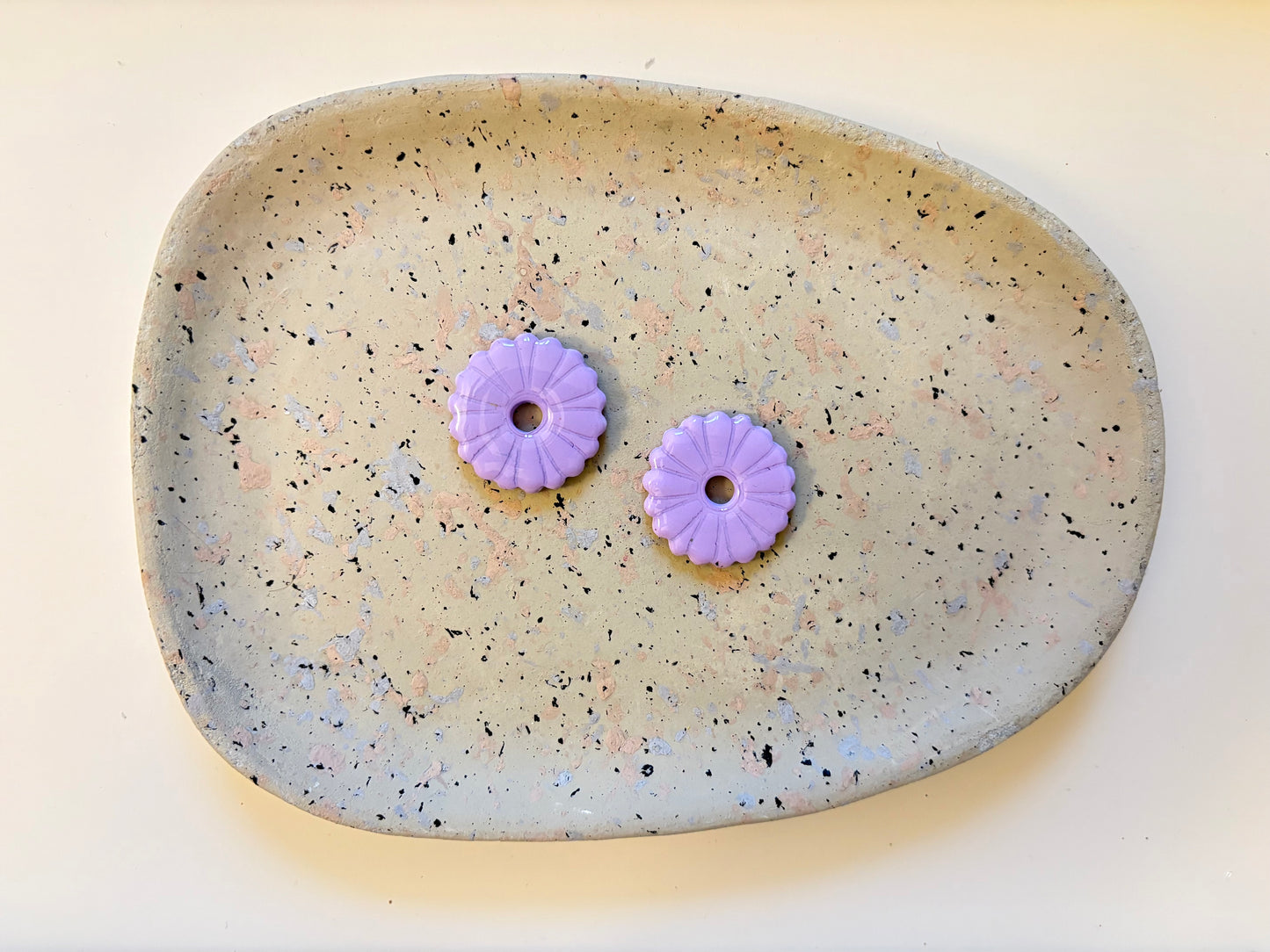 Boucles Pampilles - ROSEE - violet pastel
