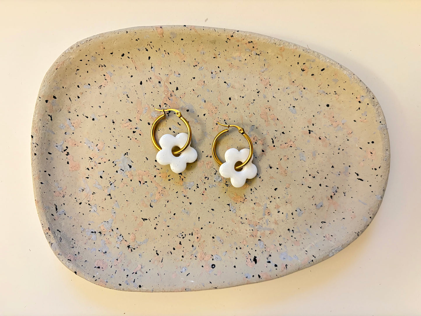 Boucles Pampilles - NINA - Beige pastel