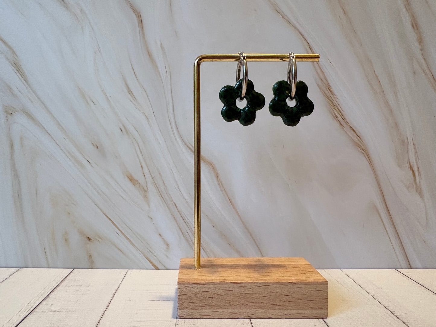 Boucles pampilles - SUNNY - Léopard kaki