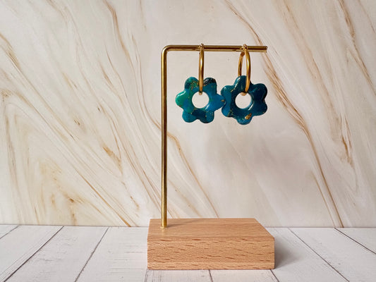 Boucles pampilles - SOLEA - bleue