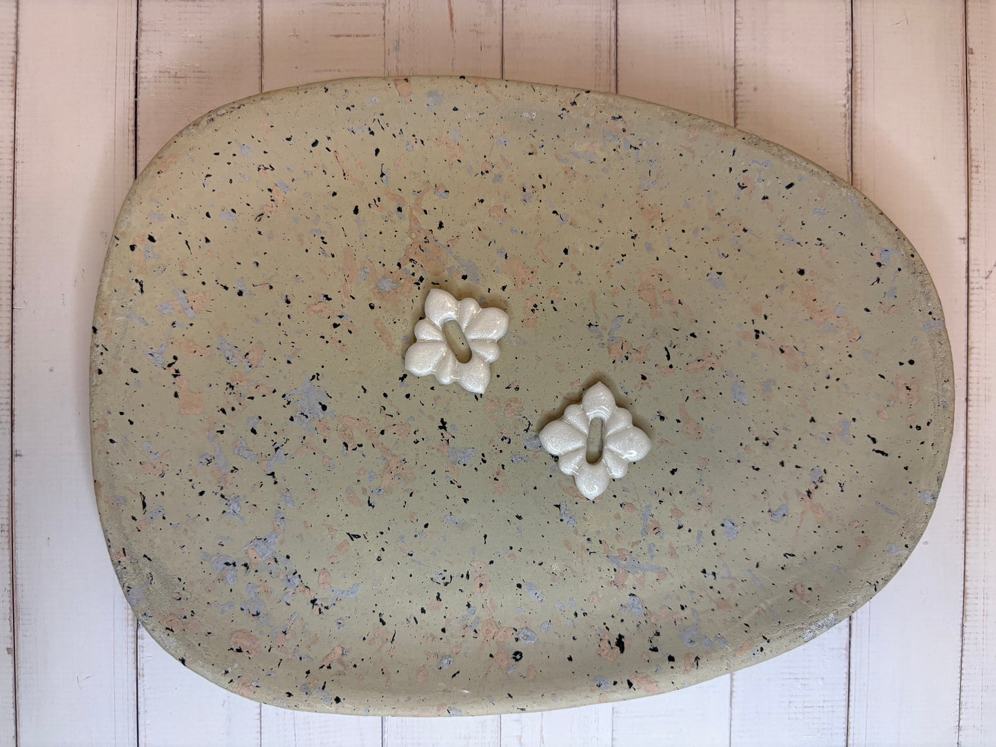 Boucles pampilles - STELLA - nacrée