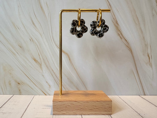 Boucles pampilles - SUNNY - Léopard gris