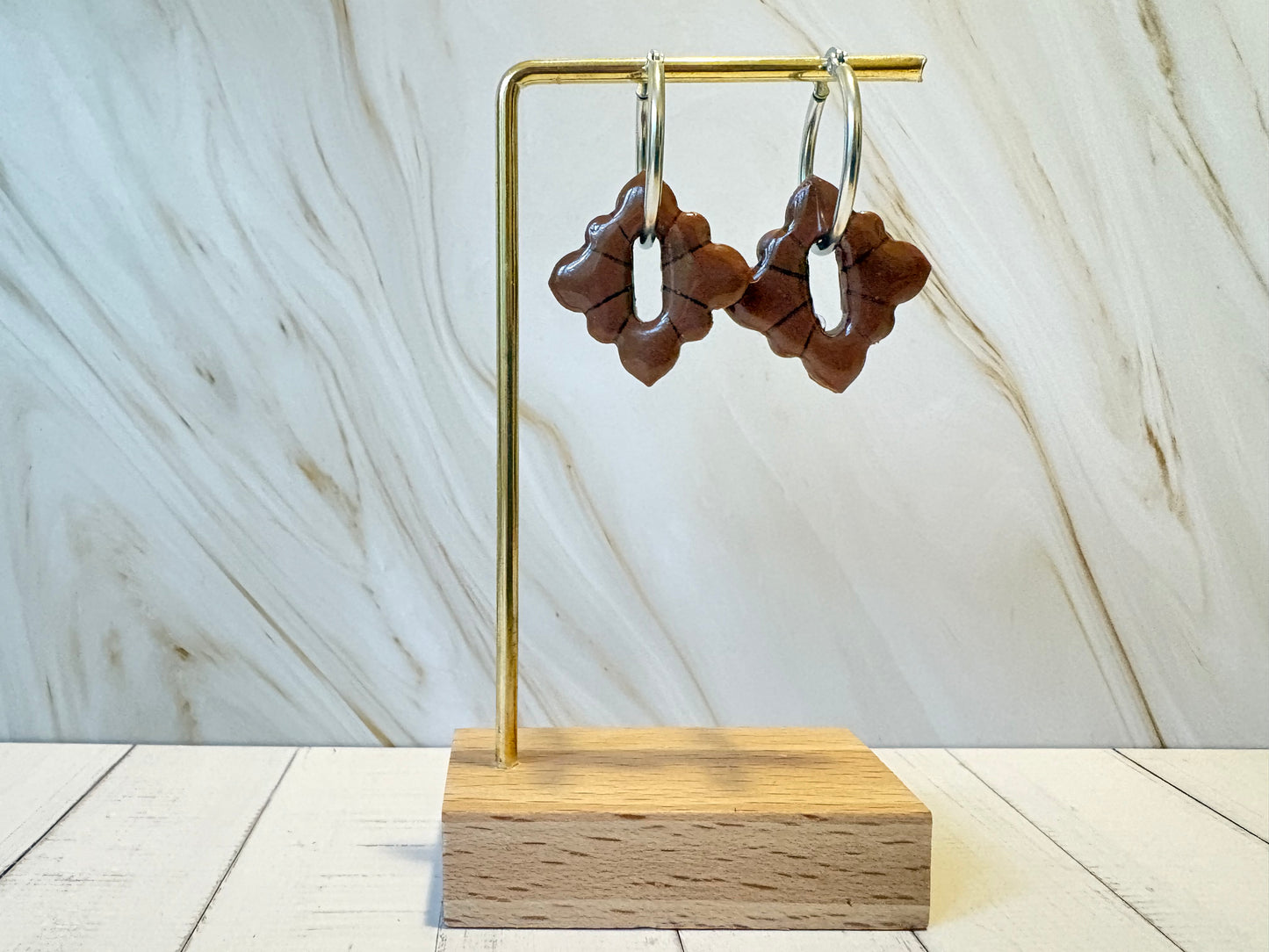 Boucles pampilles - STELLA - chocolat