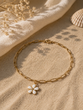 Bracelet cheville Solea - Nacré