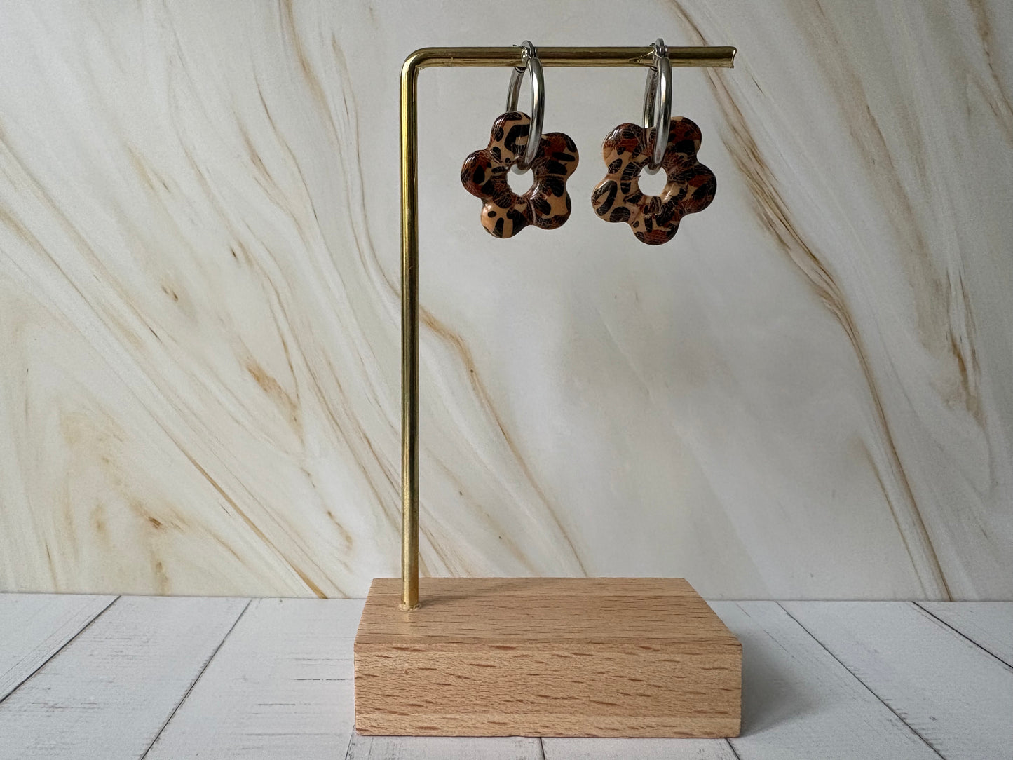 Boucles pampilles - SUNNY - Léopard café