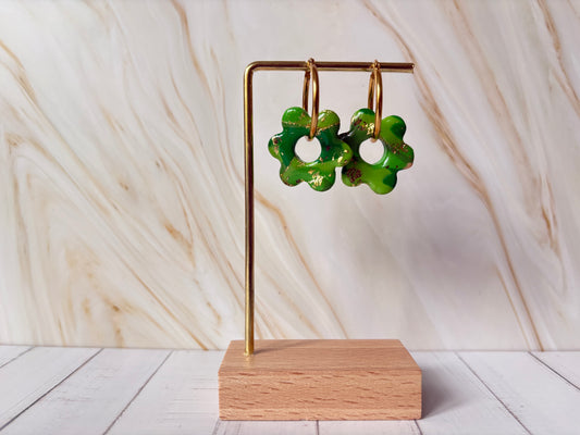 Boucles pampilles - SOLEA - vert