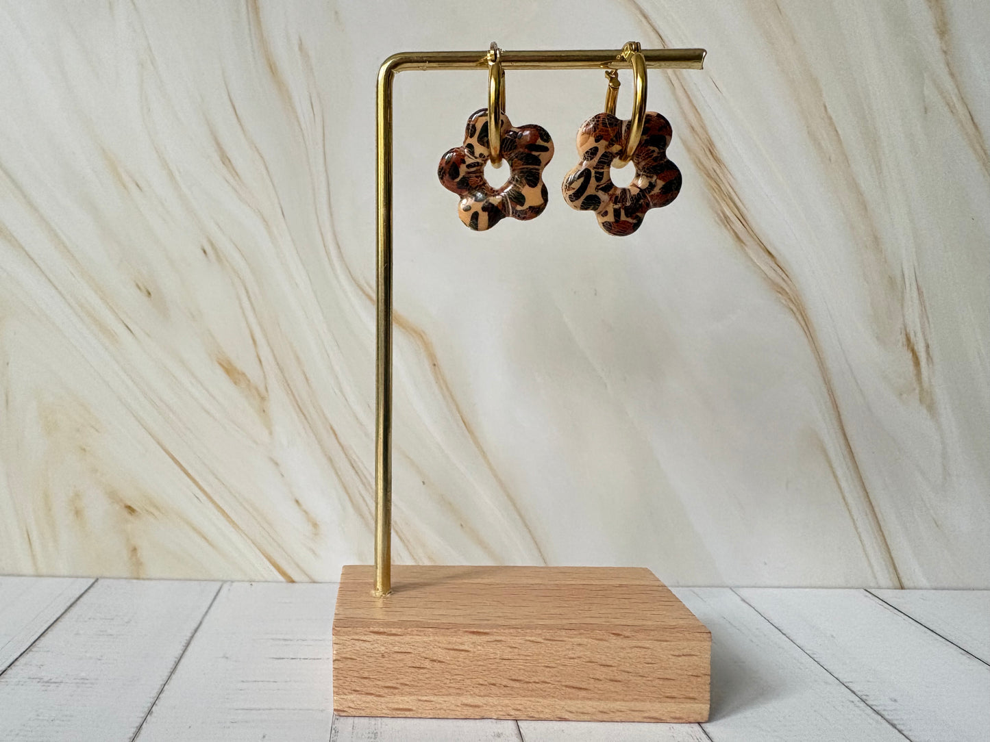 Boucles pampilles - SUNNY - Léopard café