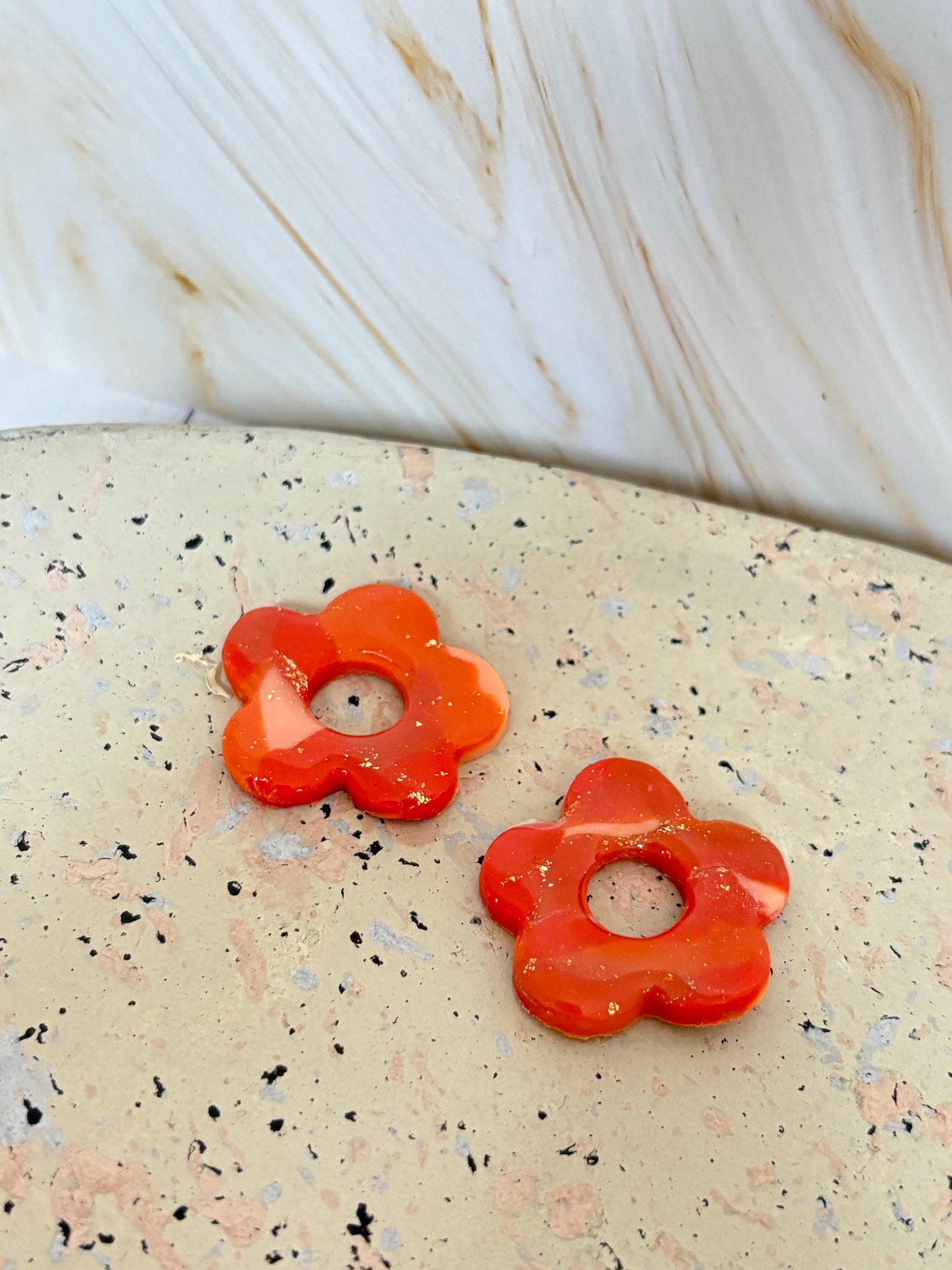 Boucles pampilles - POPPY - orange