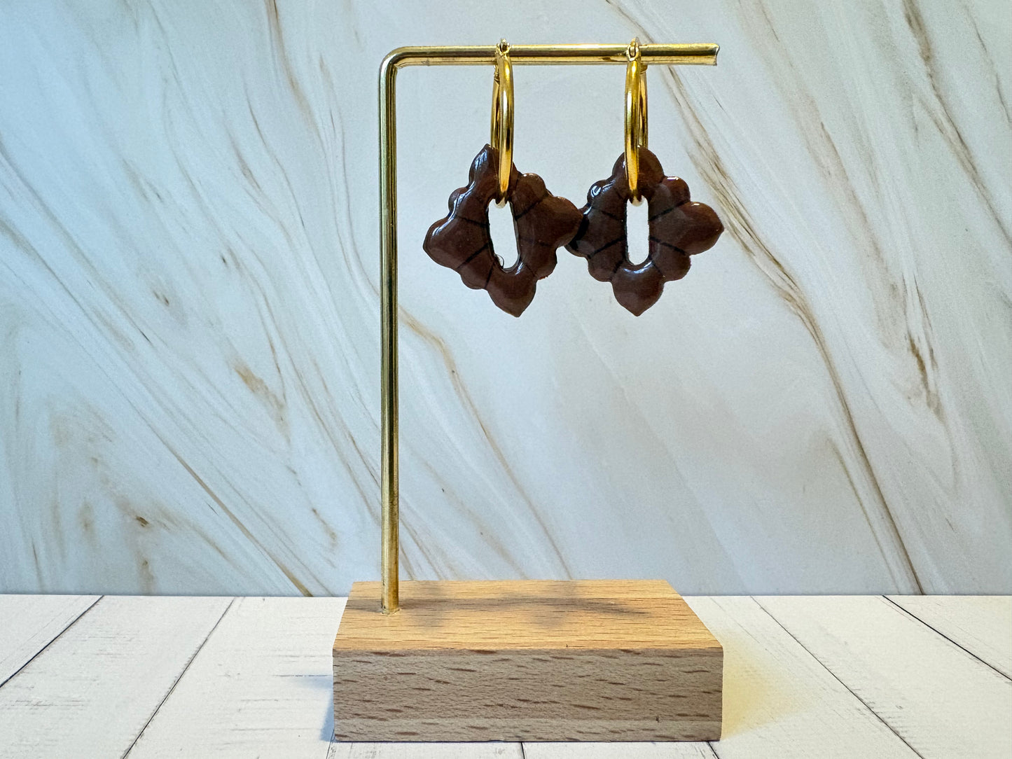 Boucles pampilles - STELLA - chocolat