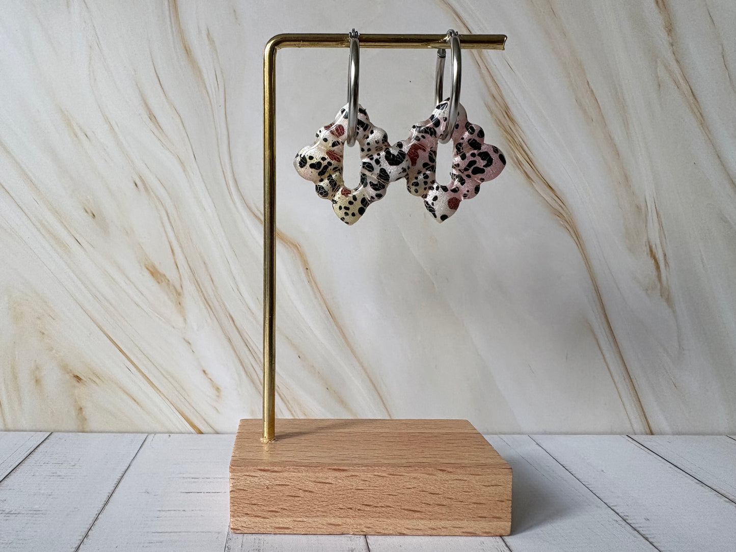 Boucles pampilles - STELLA - Leopard multicolore
