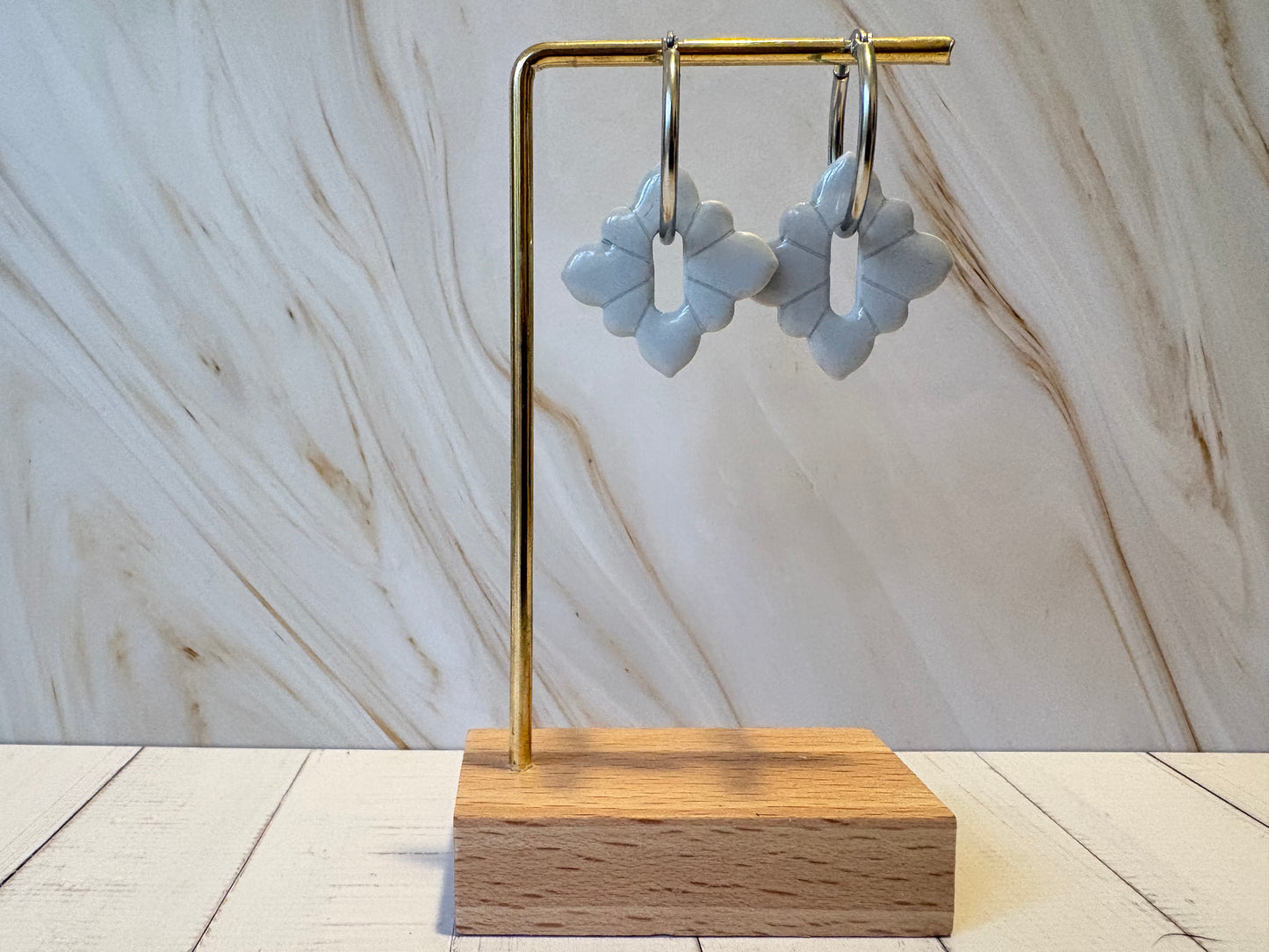 Boucles pampilles - STELLA - gris