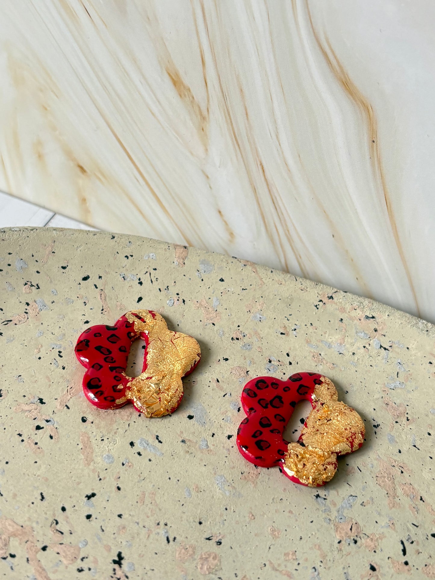 Boucles pampilles - BLOOM - Léopard feuille d’or