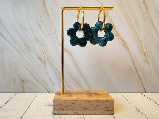 Boucles pampilles - SOLEA - canard pailletées