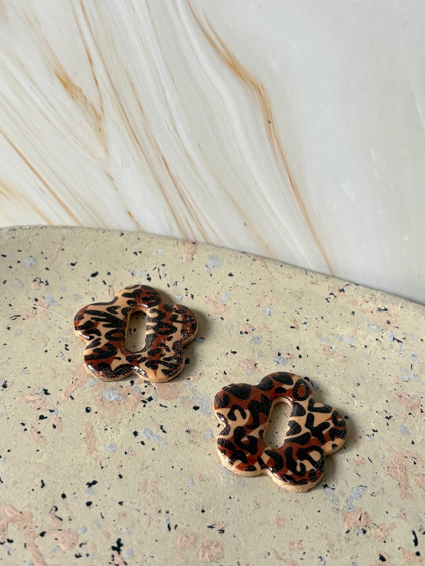 Boucles Pampilles - BLOOM - Léopard café