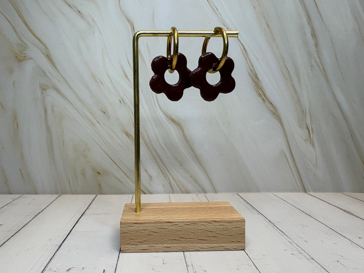 Boucles pampilles - POPPY - chocolat