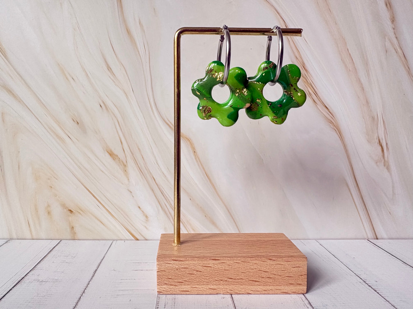 Boucles pampilles - SOLEA - vert