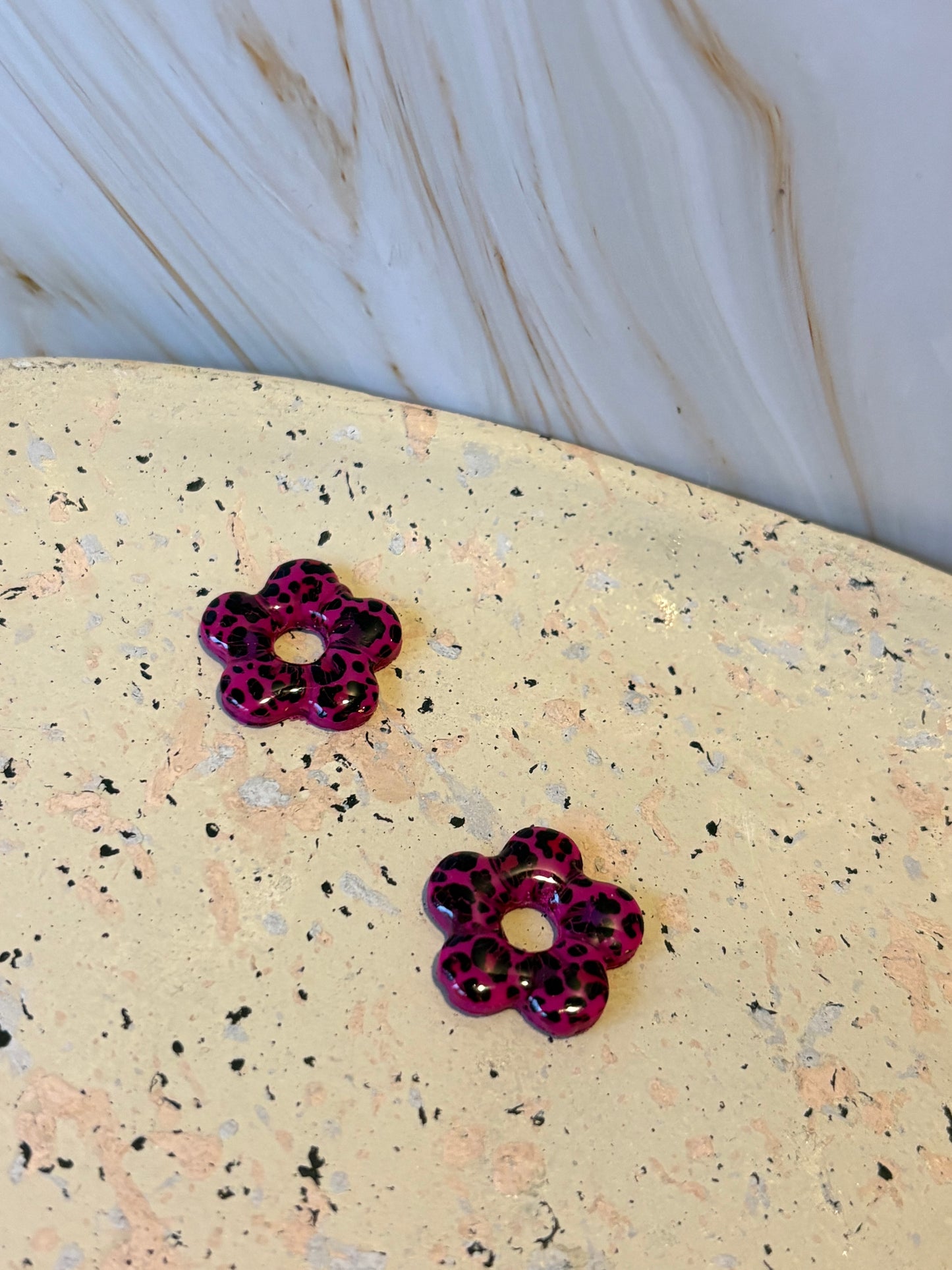 Boucles pampilles - SUNNY - Léopard violet