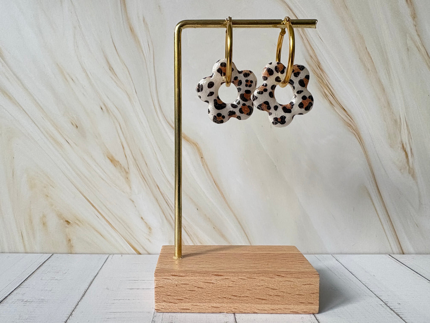 Boucles pampilles - POPPY - Léopard