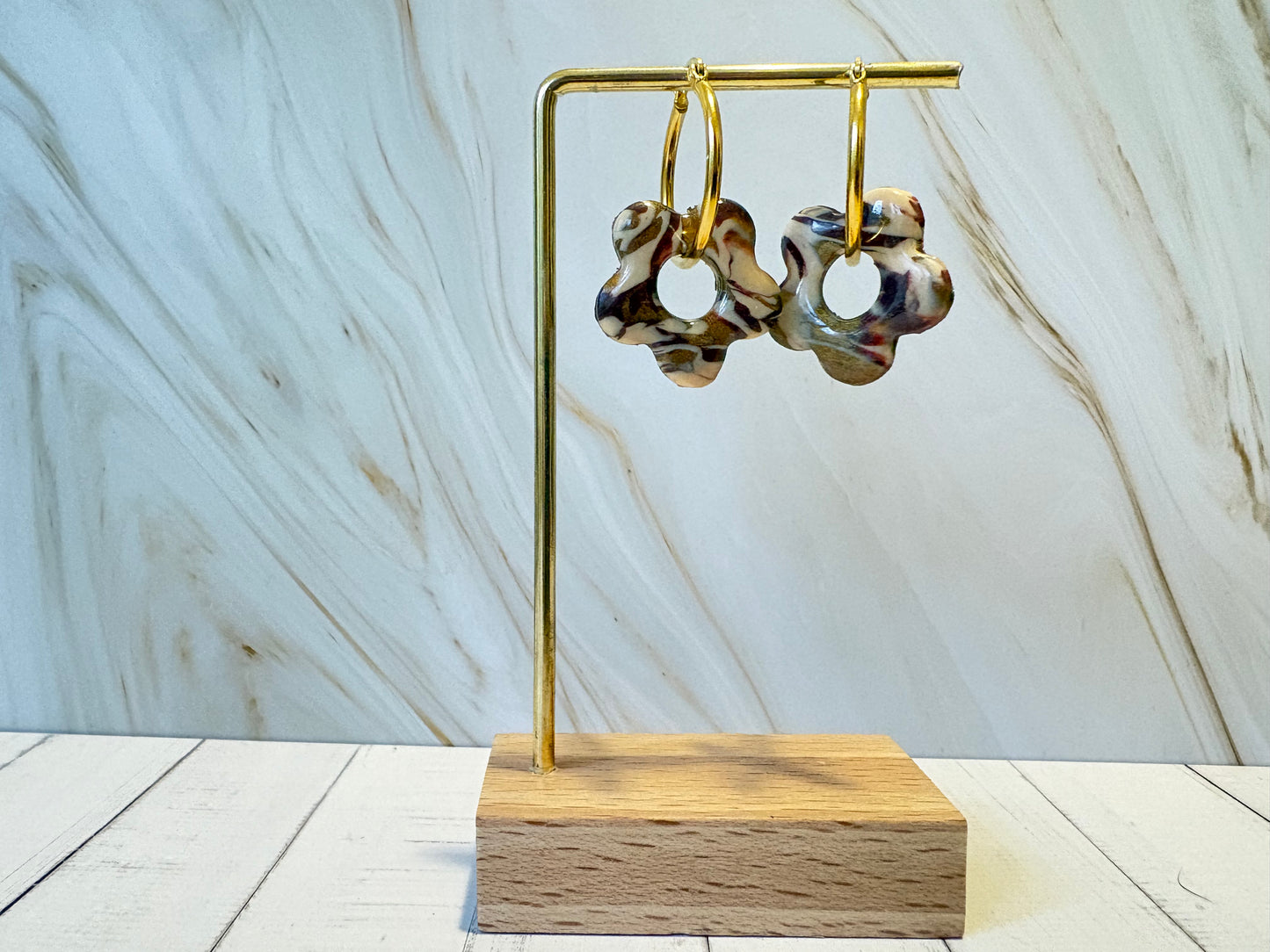 Boucles pampilles - NINA - cappuccino