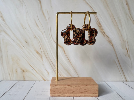 Boucles Pampilles - BLOOM - Léopard café