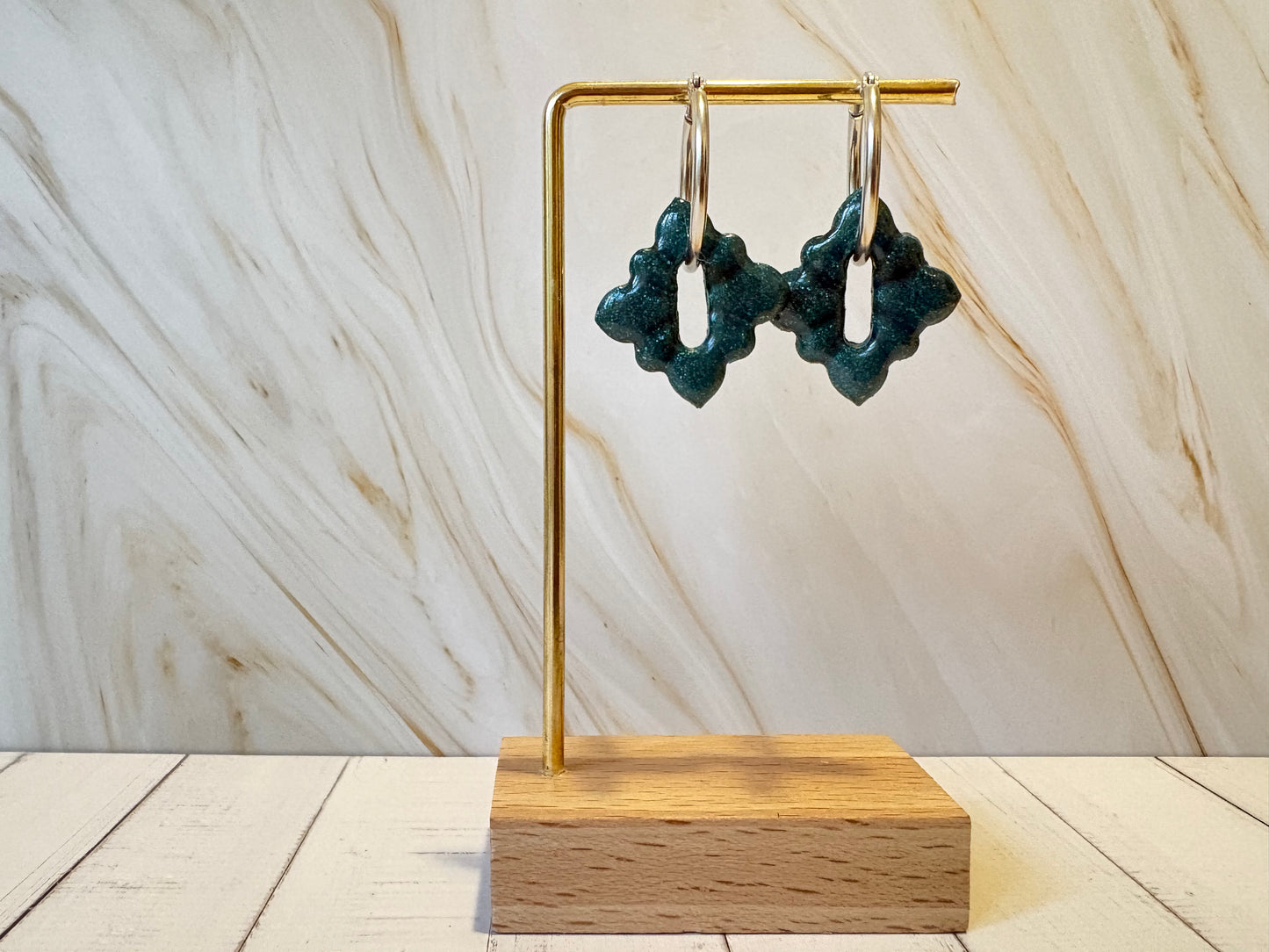 Boucles pampilles - STELLA - canard pailletées