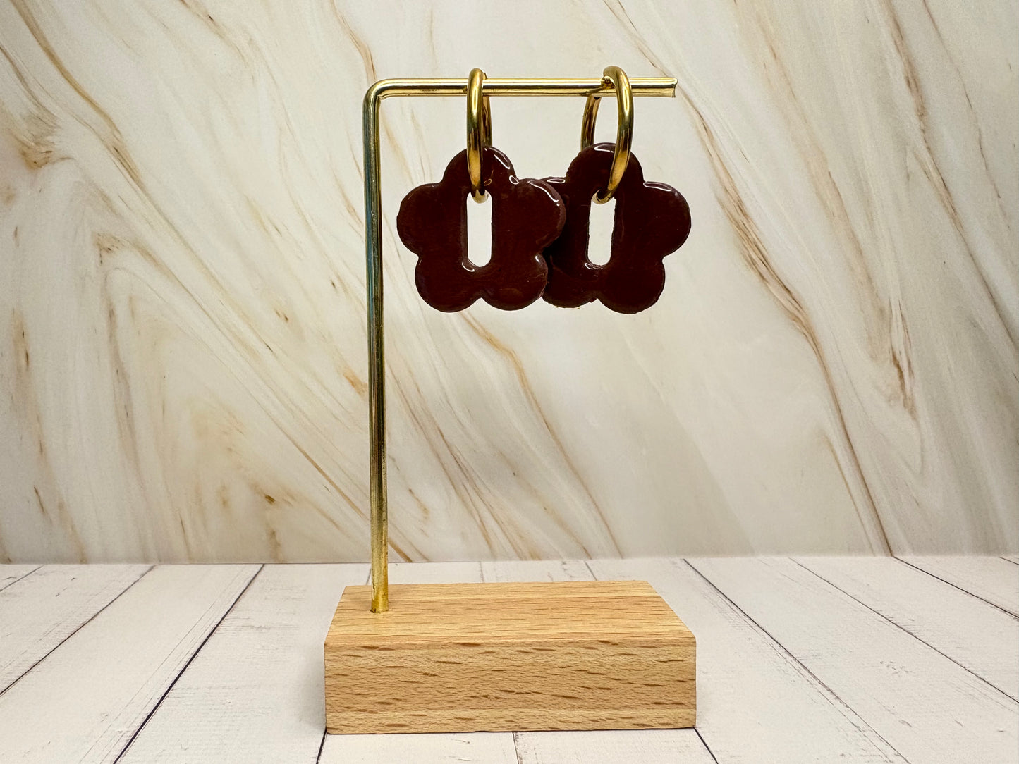 Boucles pampilles - BLOOM - chocolat