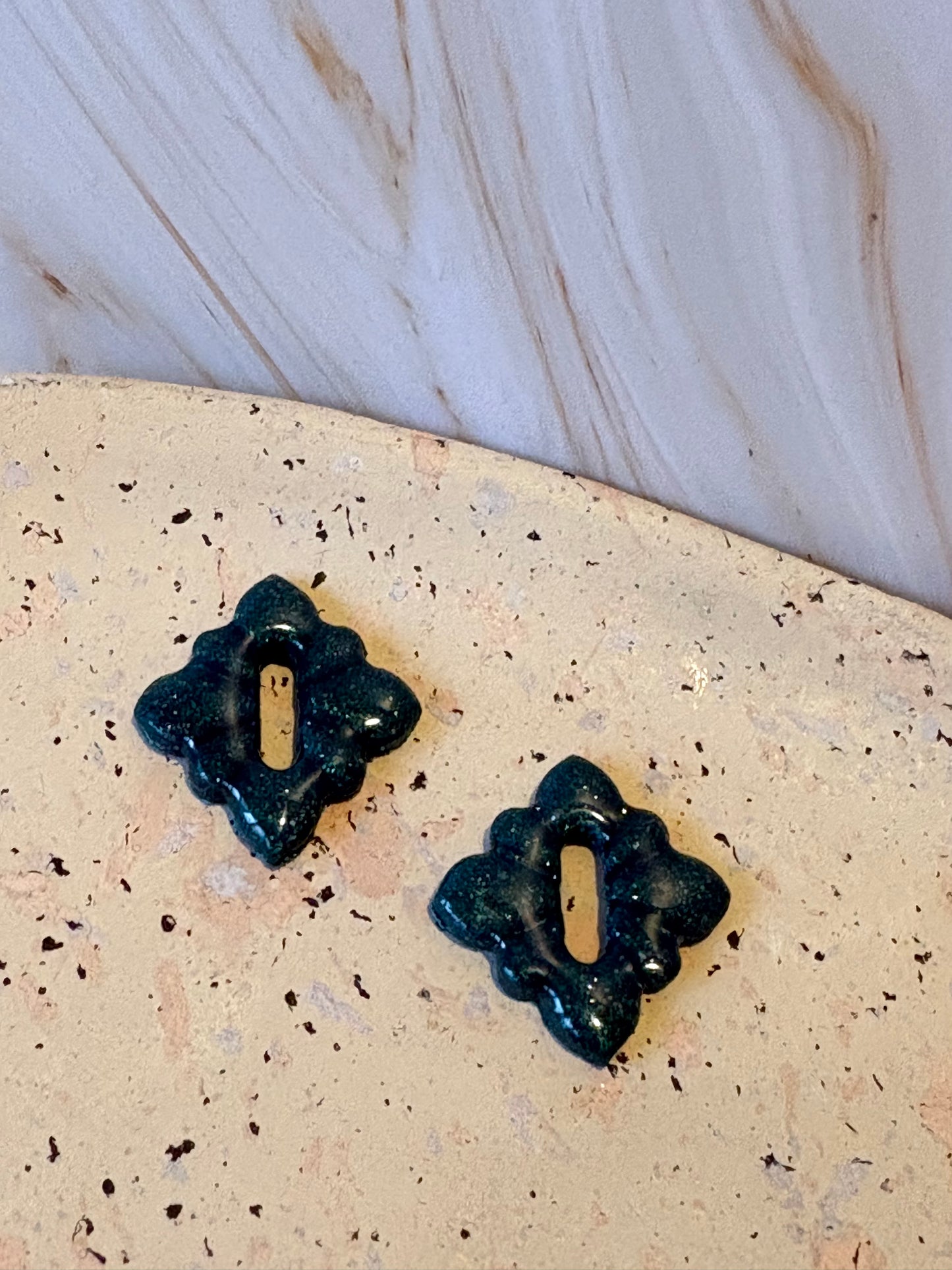 Boucles pampilles - STELLA - canard pailletées