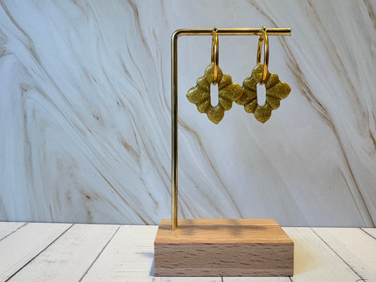 Boucles pampilles - STELLA - or pailletées