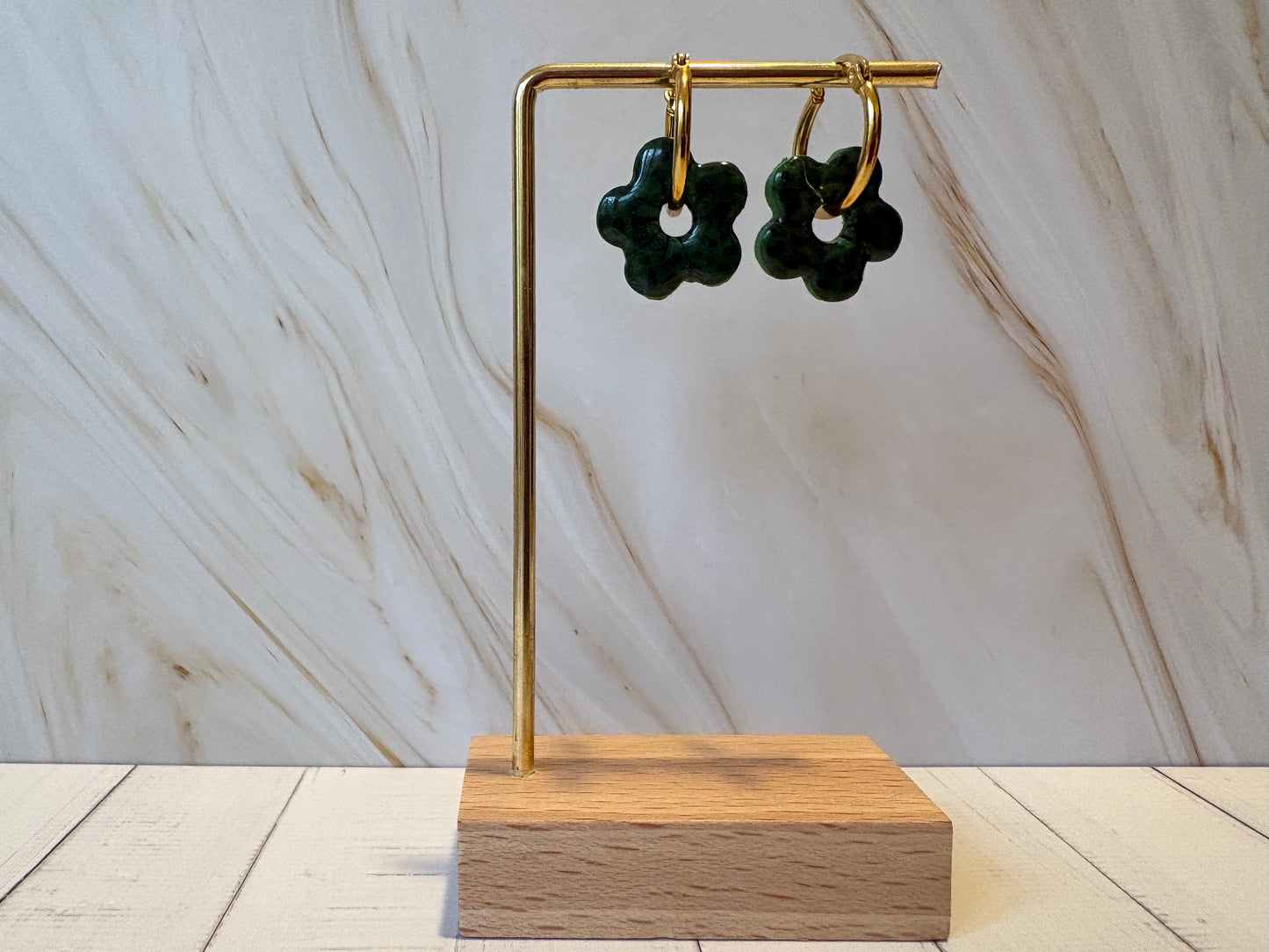 Boucles pampilles - SUNNY - Léopard kaki