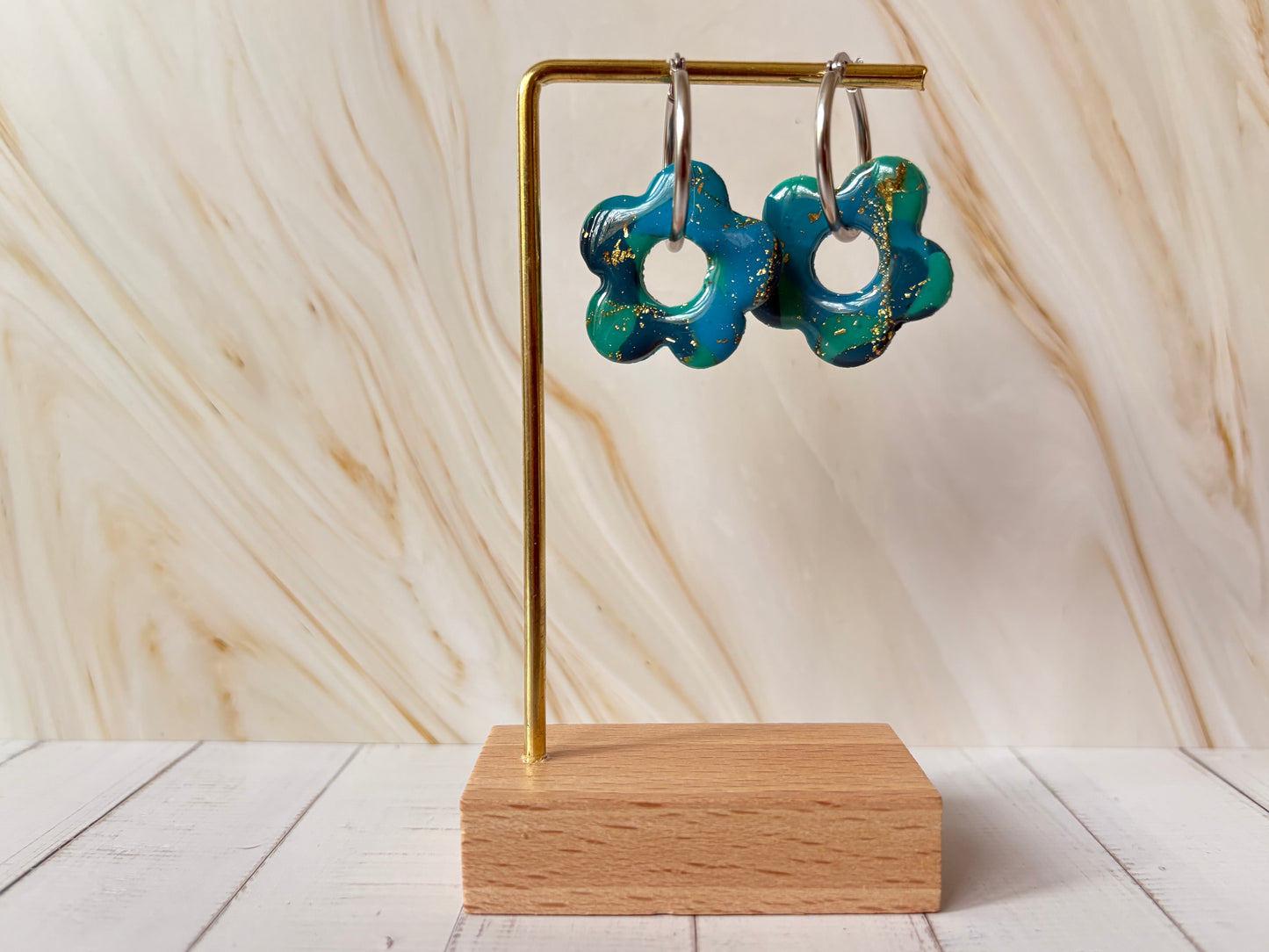 Boucles pampilles - POPPY - bleue