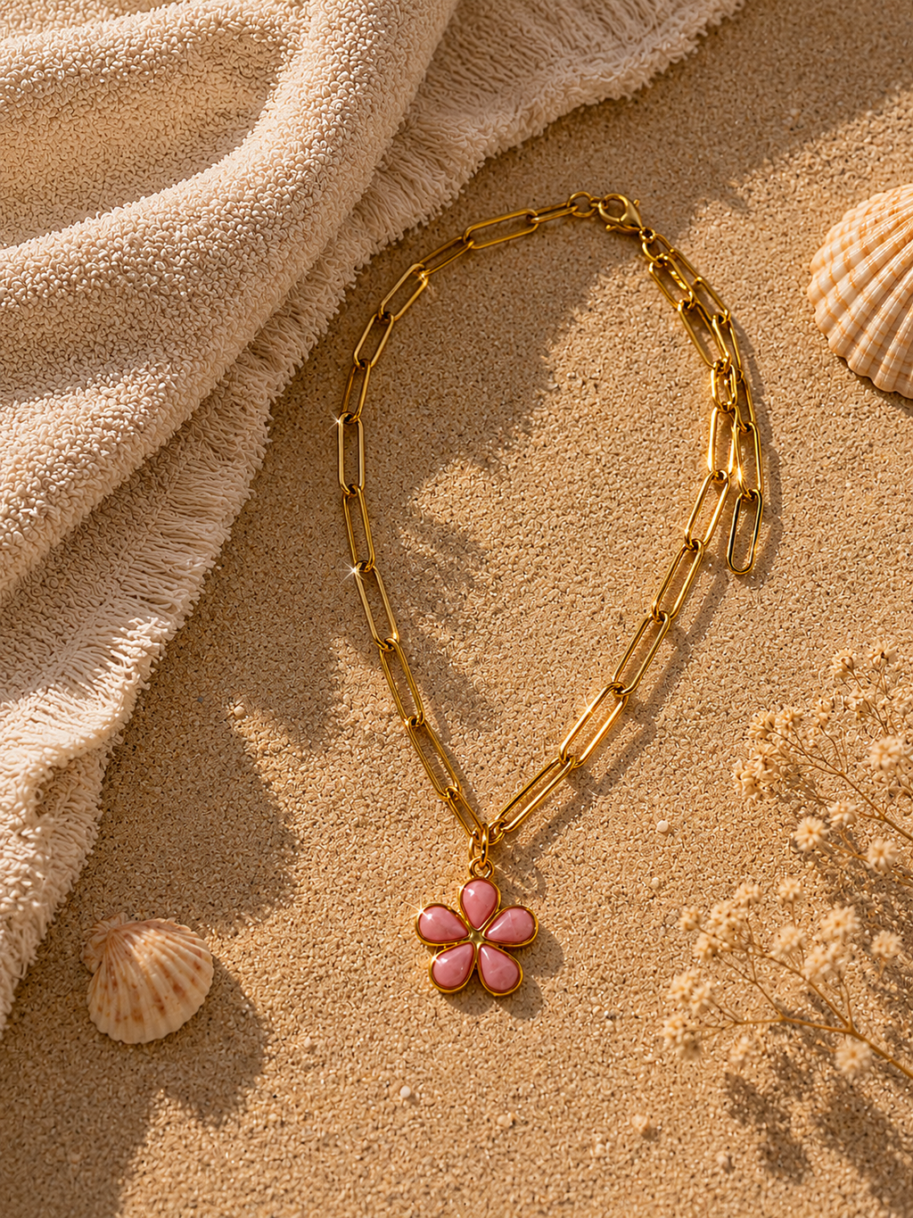 Bracelet Cheville Solea - rose