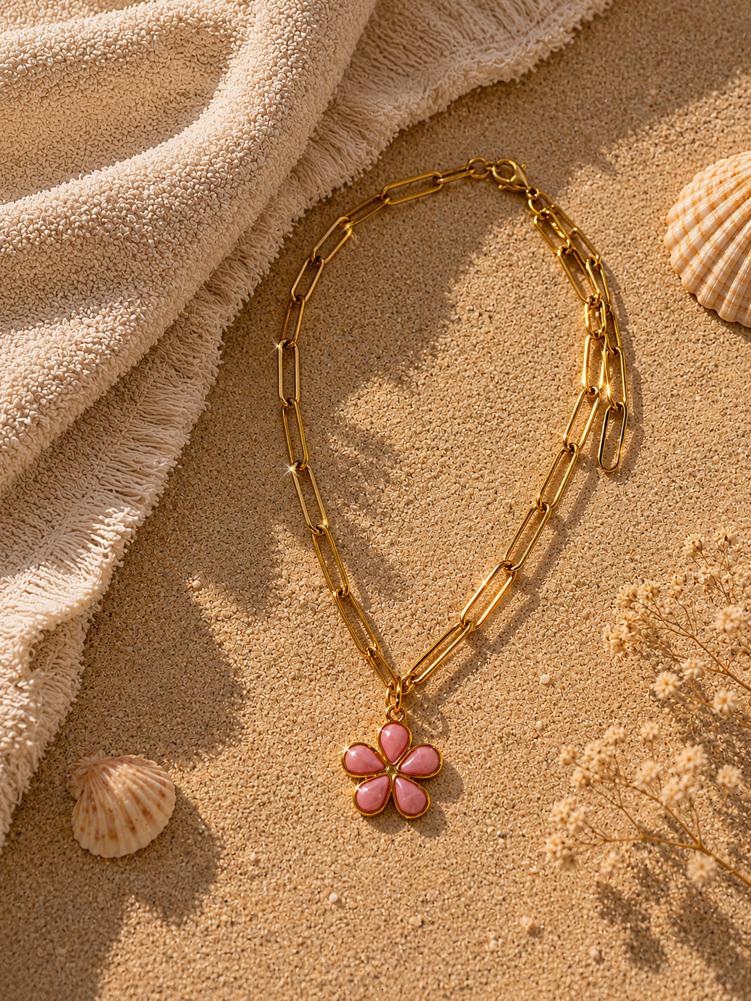 Bracelet Cheville Solea - rose