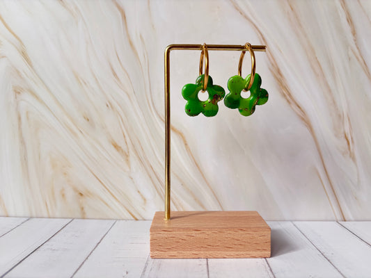 Boucles pampilles - POPPY - vert