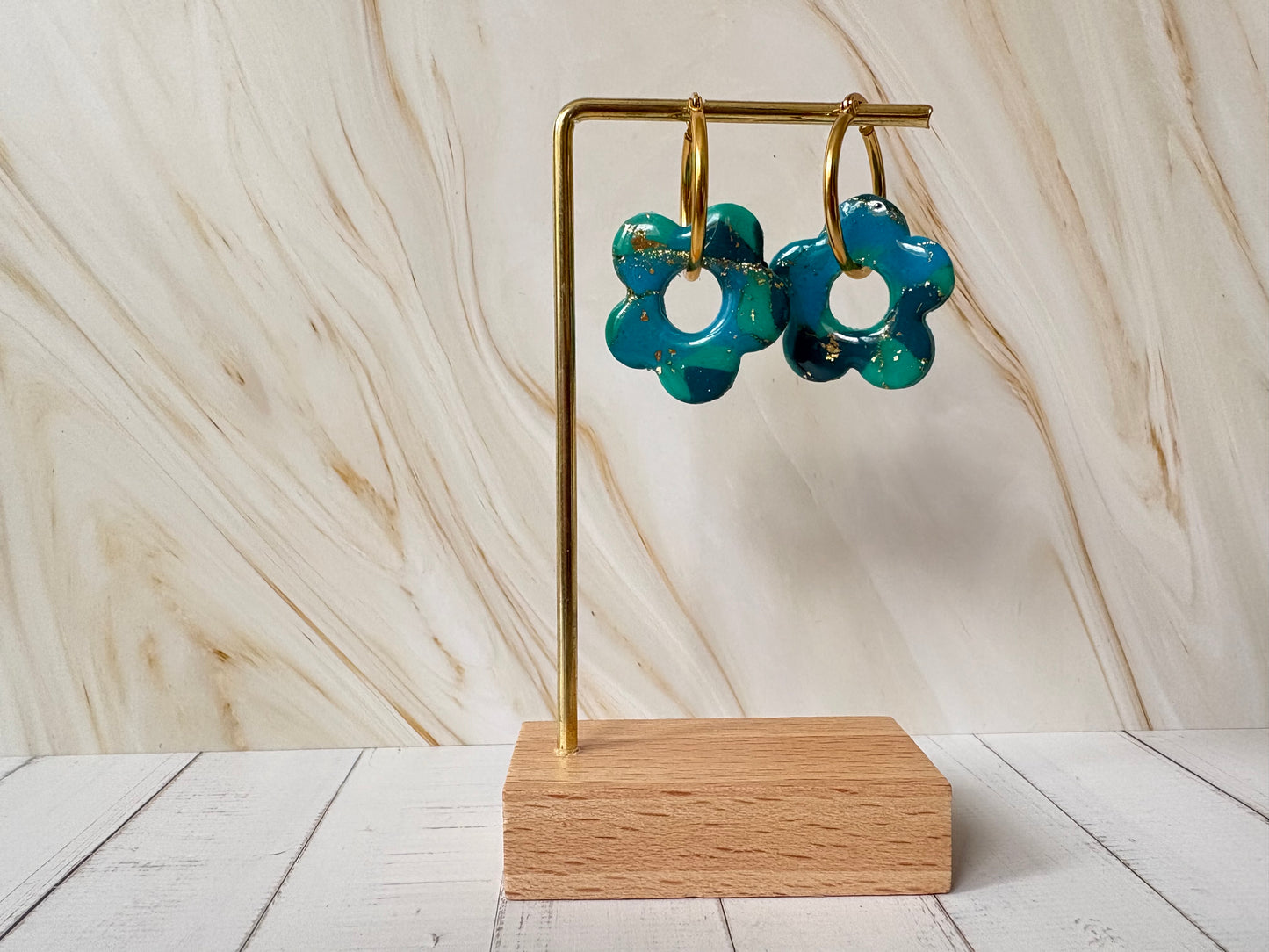 Boucles pampilles - POPPY - bleue