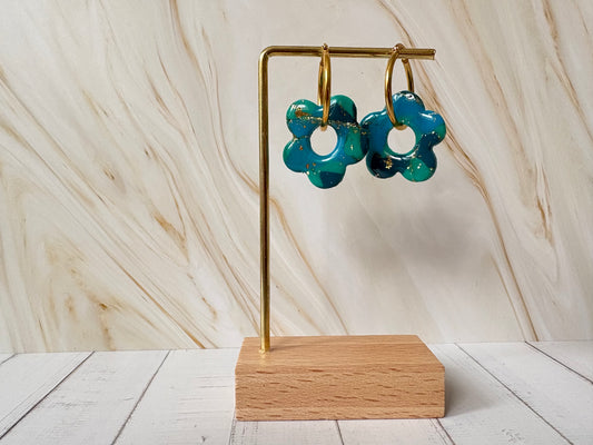 Boucles pampilles - POPPY - bleue