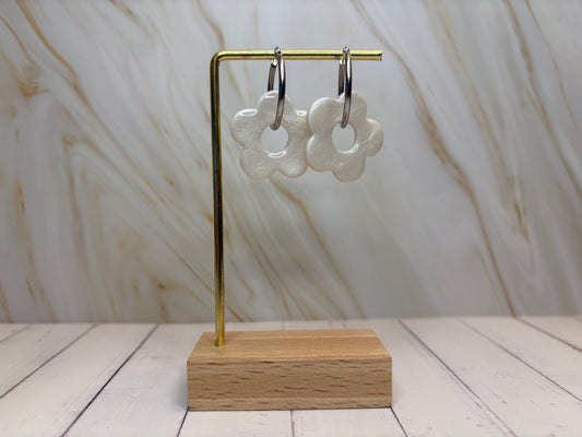 Boucles pampilles - POPPY - nacrée