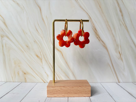 Boucles pampilles - SOLEA - orange