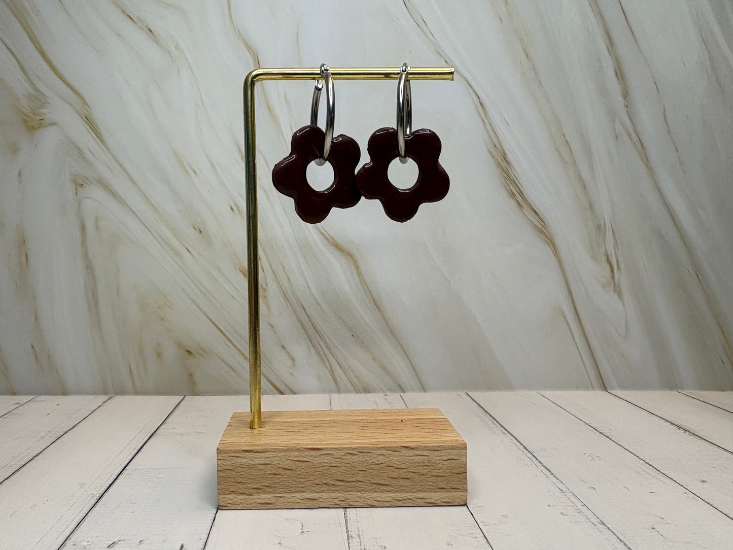 Boucles pampilles - POPPY - chocolat