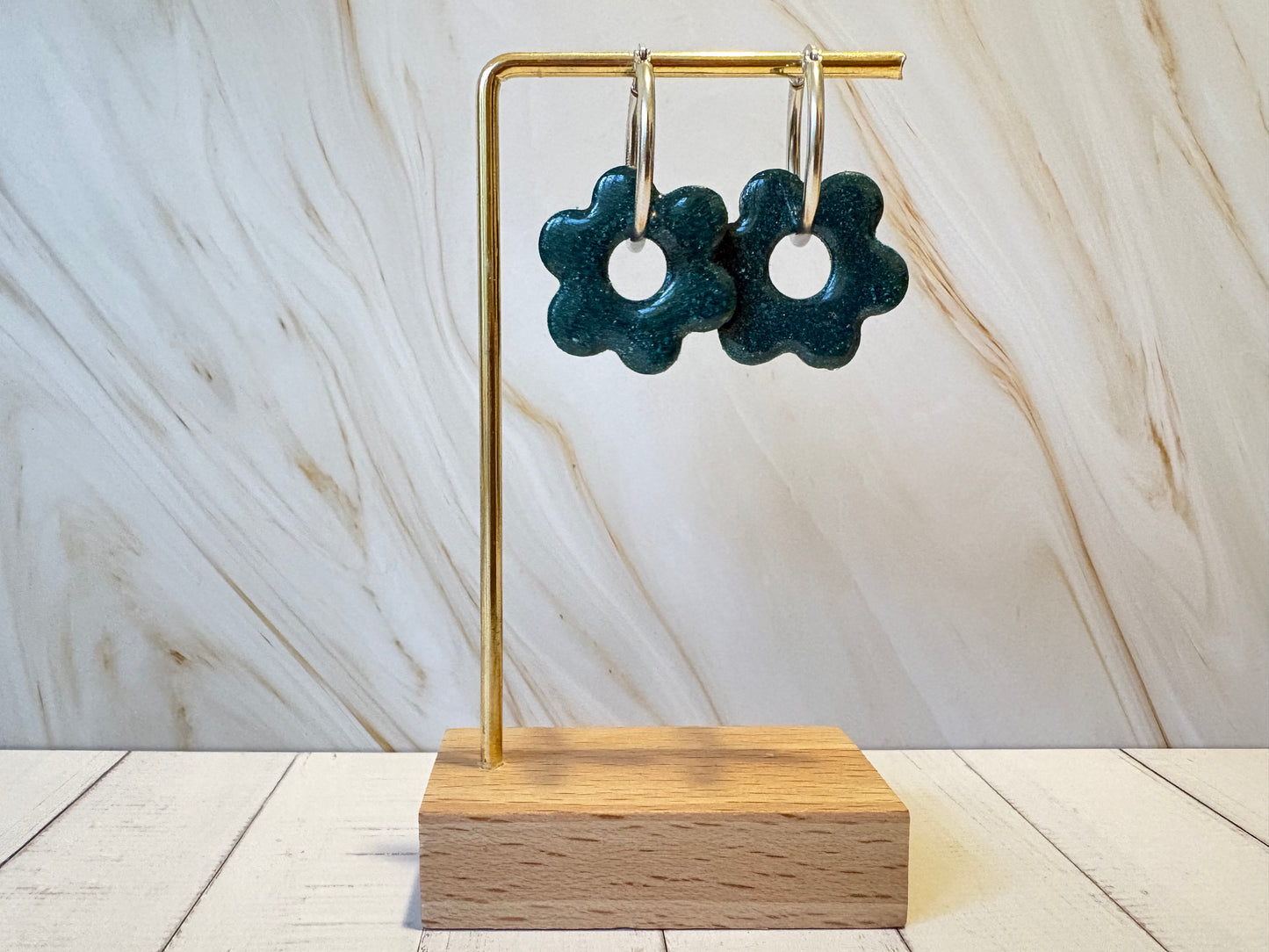 Boucles Pampilles - SOLEA - canard pailletées