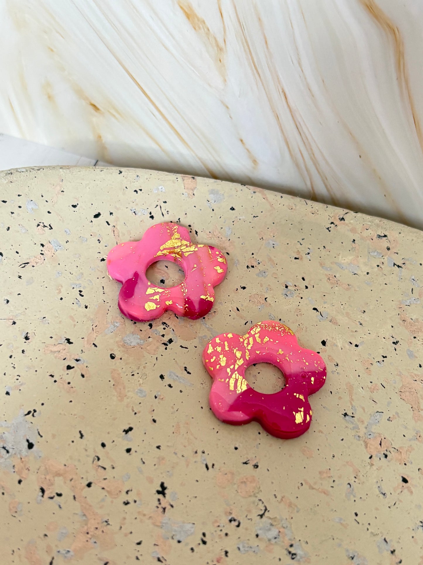 Boucles pampilles - POPPY - rose