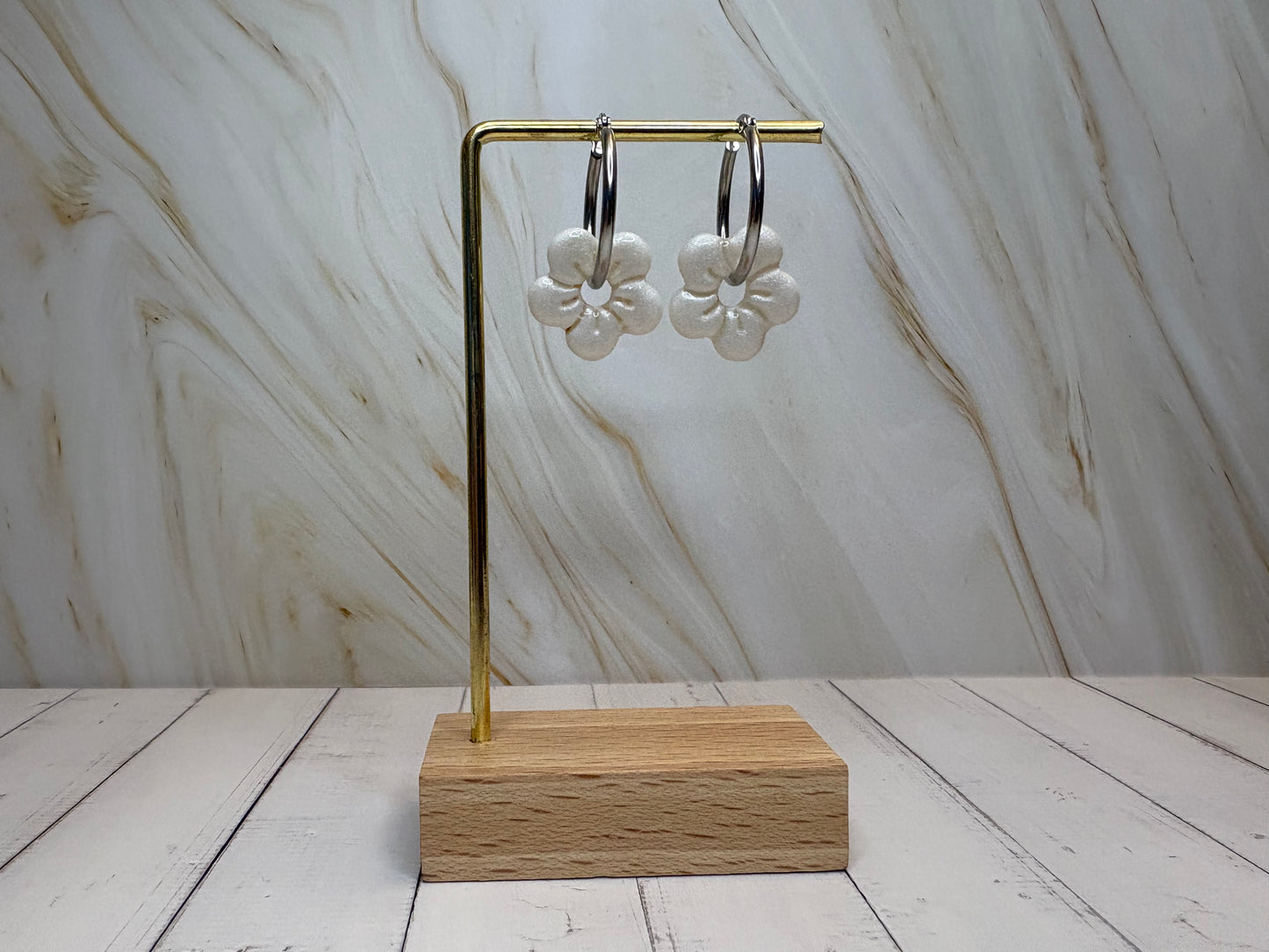 Boucles pampilles - SUNNY - nacrée